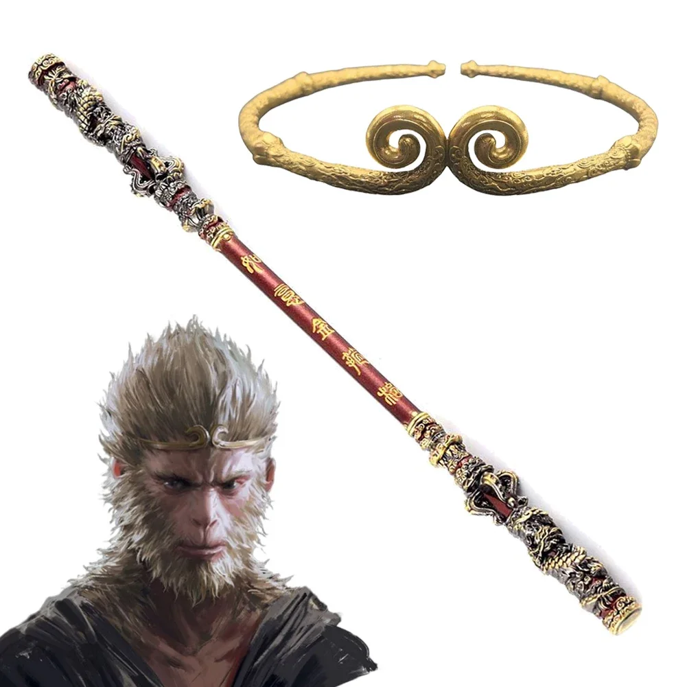 Wukong-Golden Hoop Game Banda Cudgel, cor preta, Cosplay Mito, Acessórios Fantasias, Presentes para Crianças, Prop, Homens, 20cm