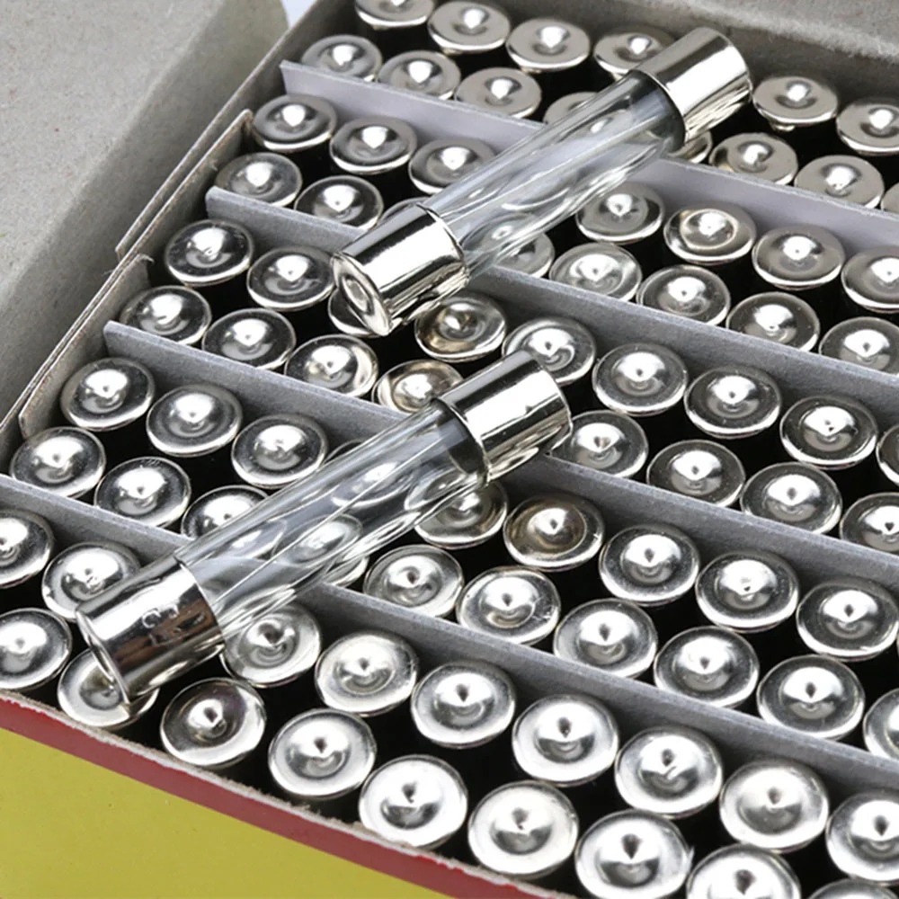 50PCS/LOT 10 Kinds 5x20mm Fast Glass Fuse Kit In Package 0.5A 1A 2A 3A 4A 5A 6A 8A 10A 20A /250V 5*20 Insurance Tube Package