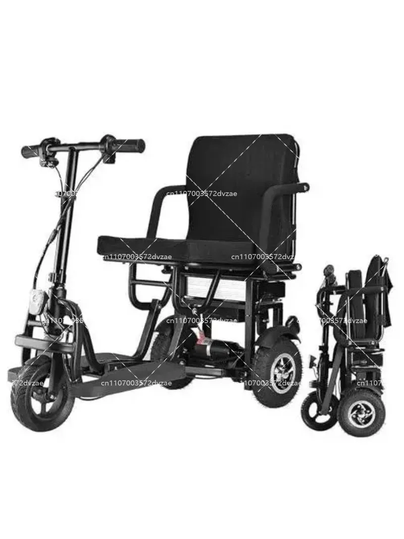 Aluminum alloy electric tricycle the elderly adult scooter lightweight folding climbing 6-15 degrees stability