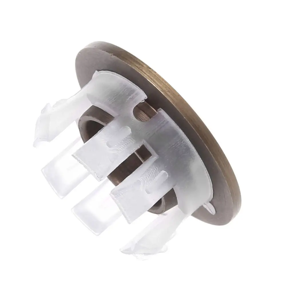 Copper Sink Round Basin Faucet Insert Chrome Ring Hole Cap Bathroom Overflow Cover