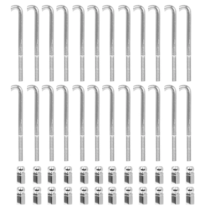 

24 шт. стандартный круглый крючок для банджо, кронштейн для банджо, сменный крючок и гайка, натяжной крючок, плоские крючки для банджо, детали, аксессуары-B60B