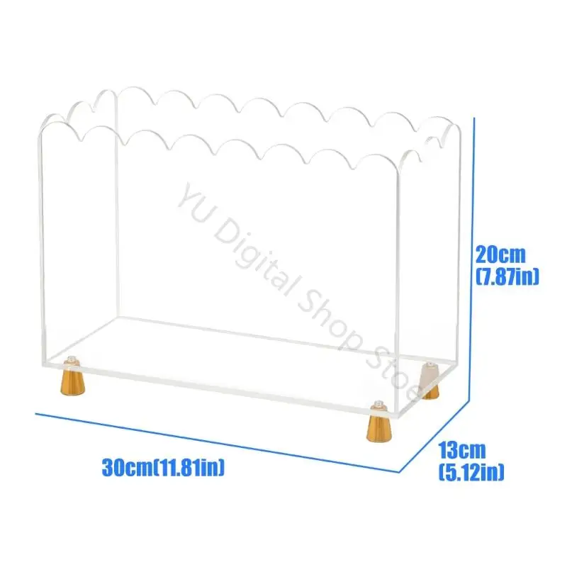 96BA Trendiges transparentes Organizer-Kastengehäuse mit Metallbeinen, für die Präsentation von Sammlungen – Detail 6