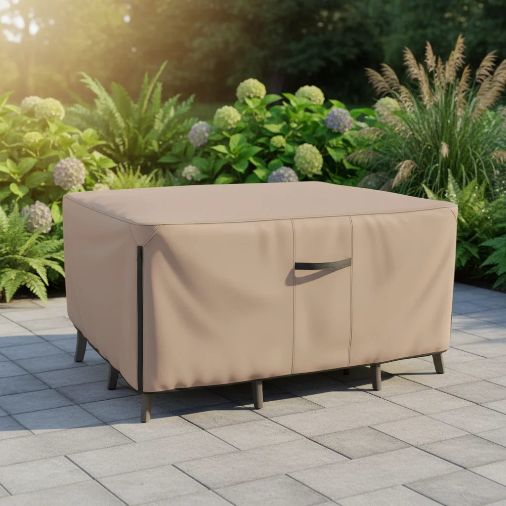 

1PCS Heavy Duty Patio Table Cover Set 210D Oxford Cloth Outdoor Patio Garden Furniture Waterproof Cover With Air Vents