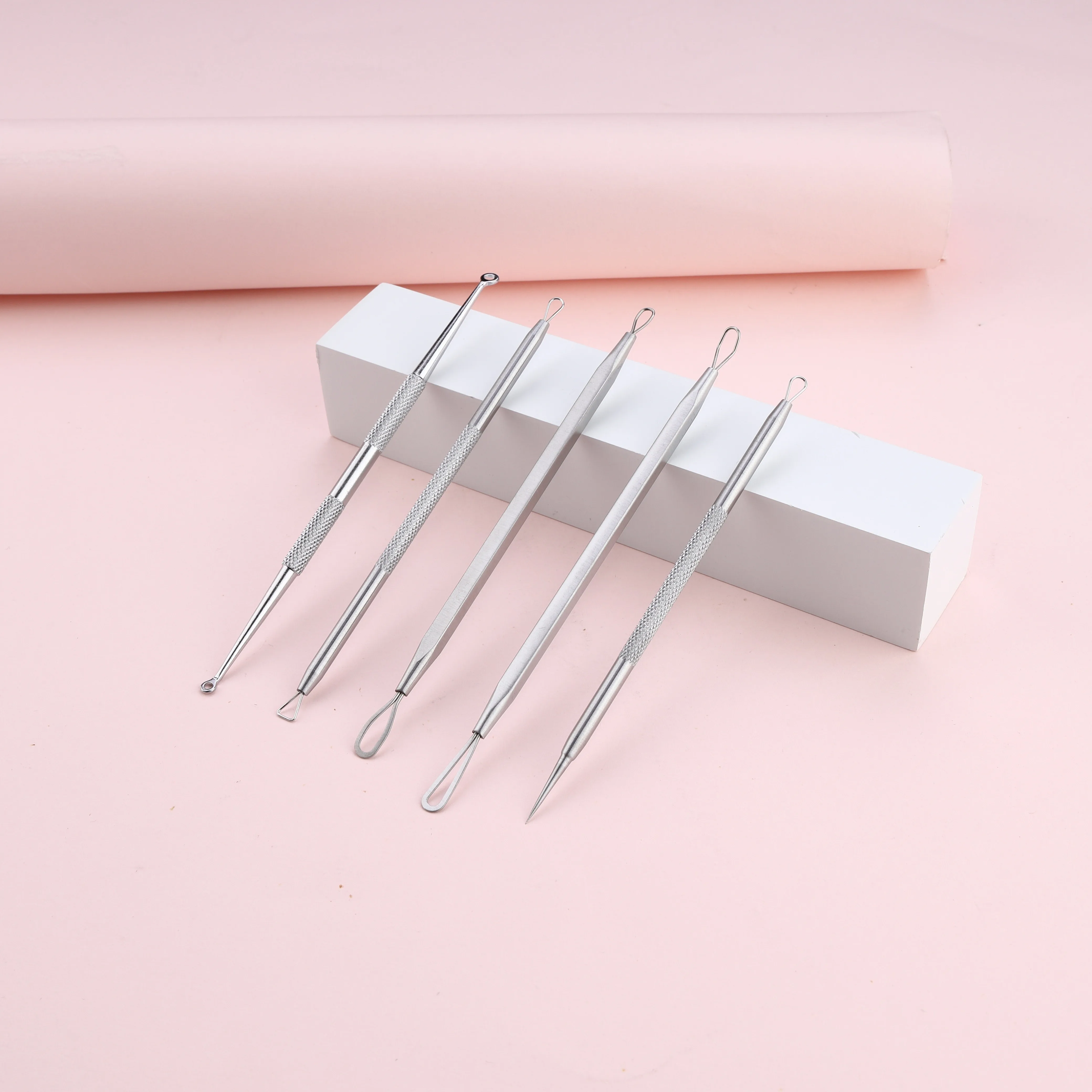 5 قطعة ملاقط الشعر نام حب الشباب إزالة الرؤوس السوداء الإبر النقاط السوداء الأنظف المسام الأنظف التطهير العميق الوجه أدوات العناية بالبشرة #3