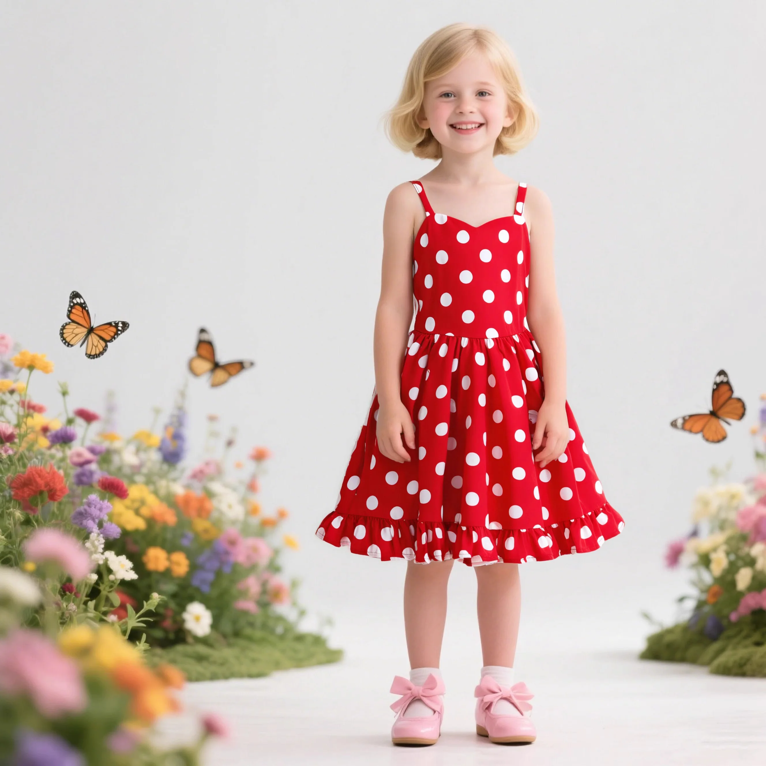 

2025 Summer Girl's Dress Children's A-Line Sling Birthday Party Dresses Off Shoulder Sleeveless Daily Outdoor Costumes For Kids