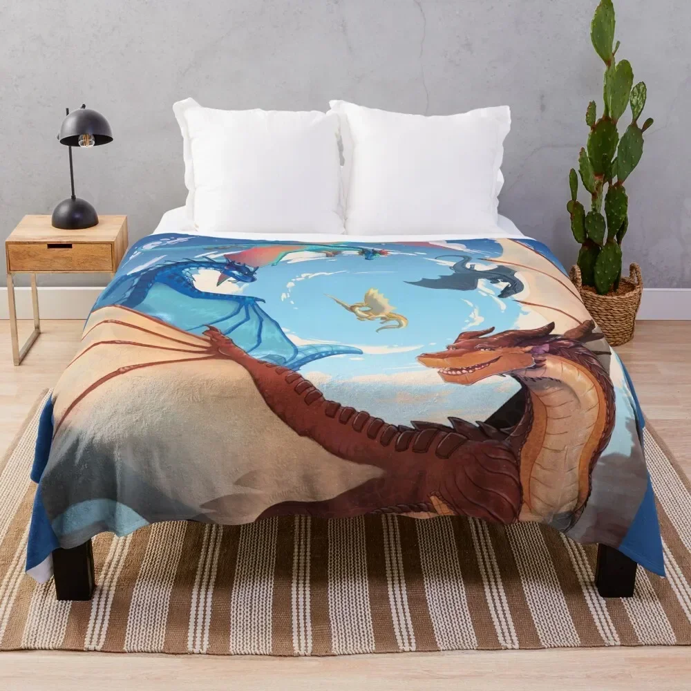 Wings of Fire - Clay and the Dragonets of Destiny Throw Blanket Winter beds Bed Blankets