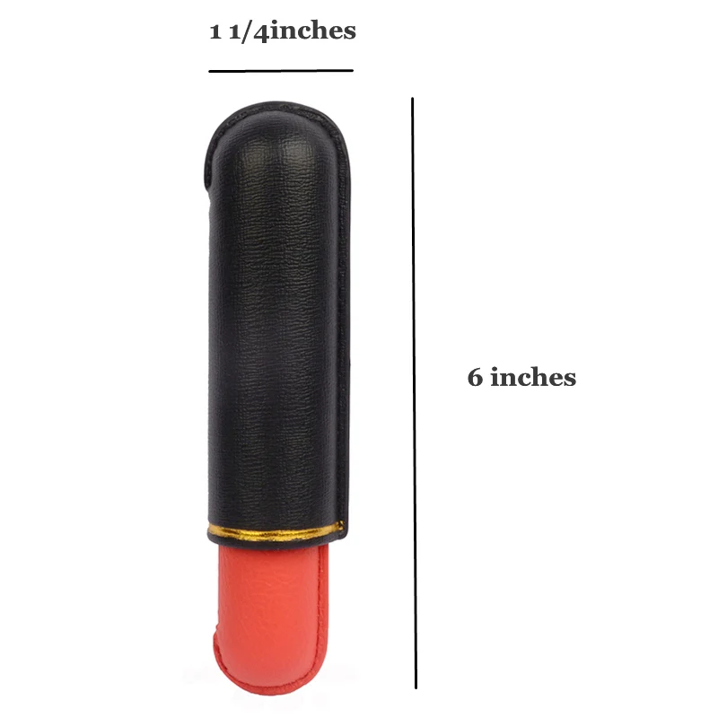 Leather Cigar Case 22mm Dia Holder Single Tube 124mm Long Travel Humidor Mini Cigar Box for Smooking Accessory