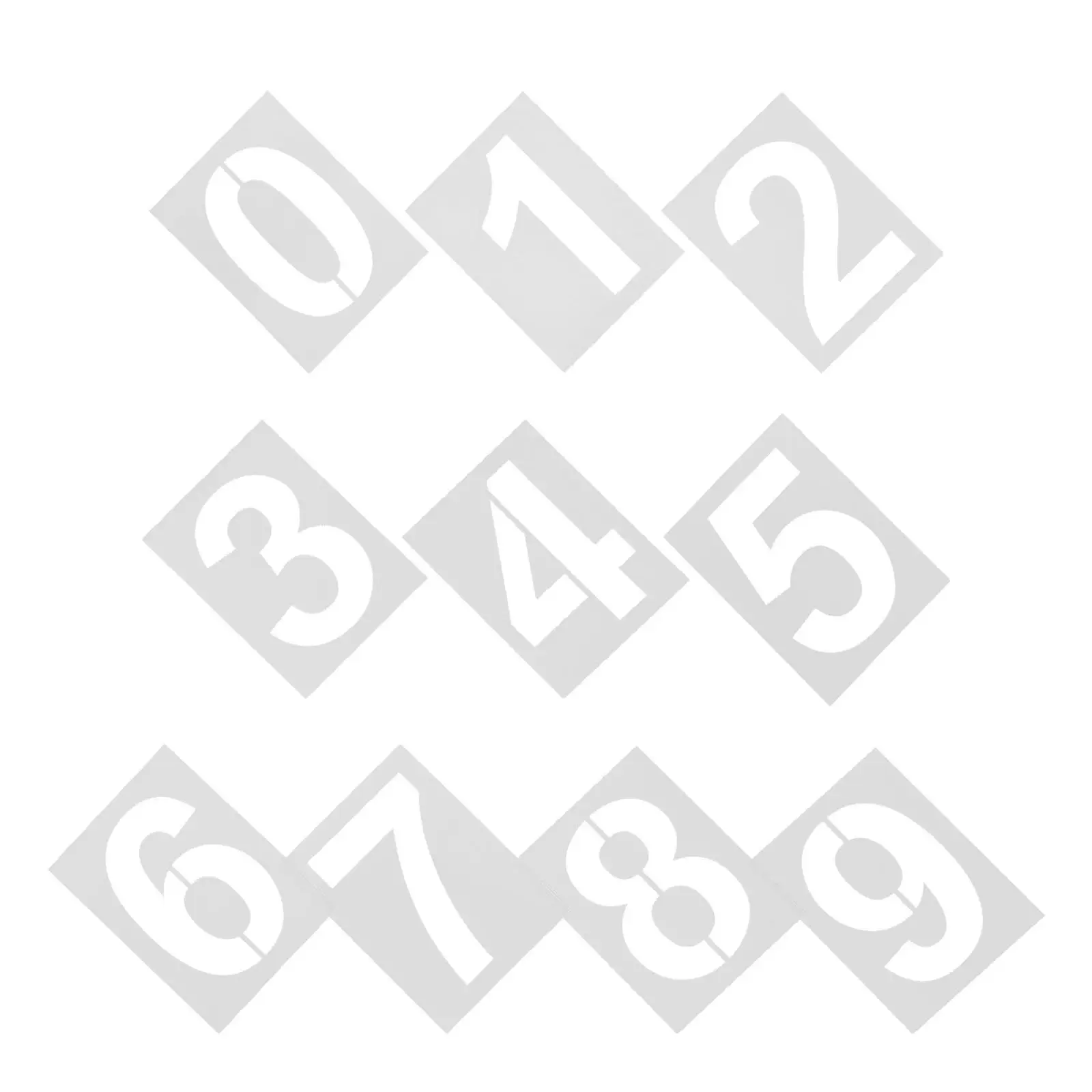 Number Stencils 10 Piece Large Reusable Spray Paint Templates for Curb Wall Door Mailbox Address Painting