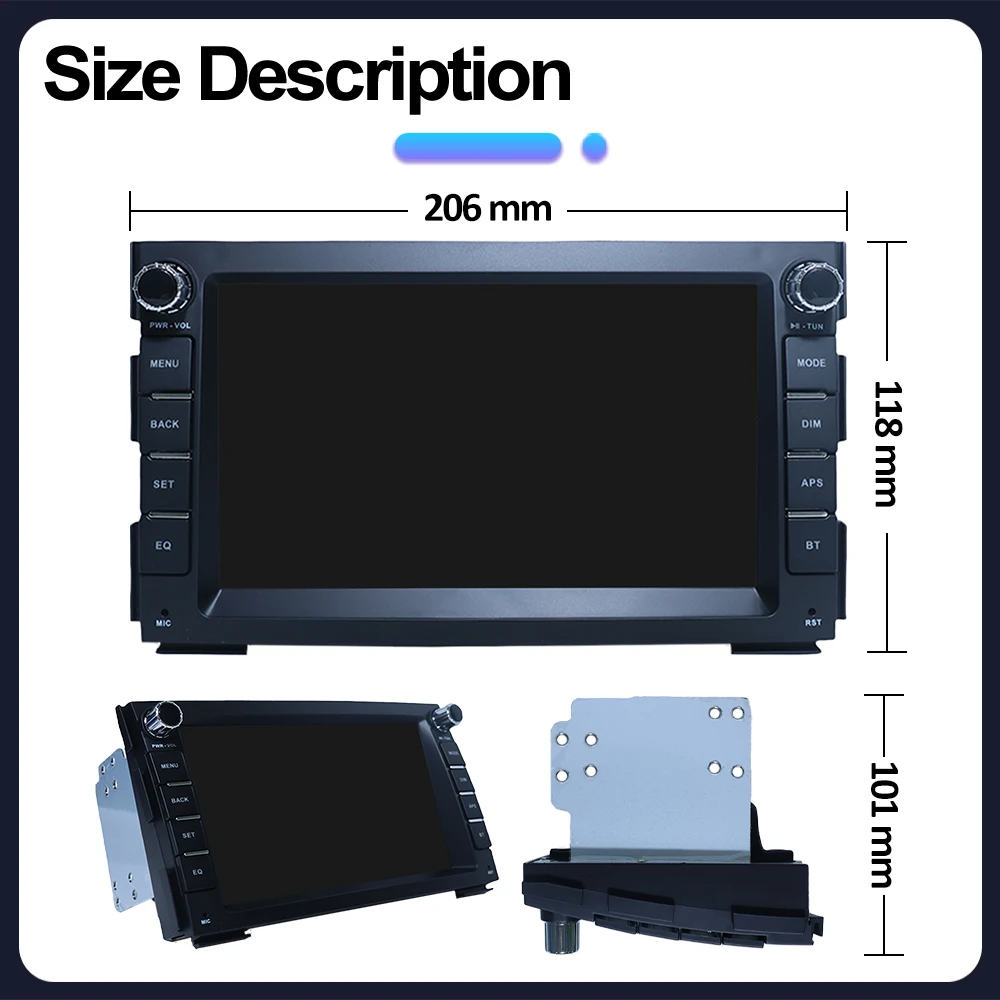 Android 13.0 Car Radio for Kia Ceed Venga 2007-2016 with GPS Navigation WiFi Multimedia Player Wireless Carplay Head Unit Stereo