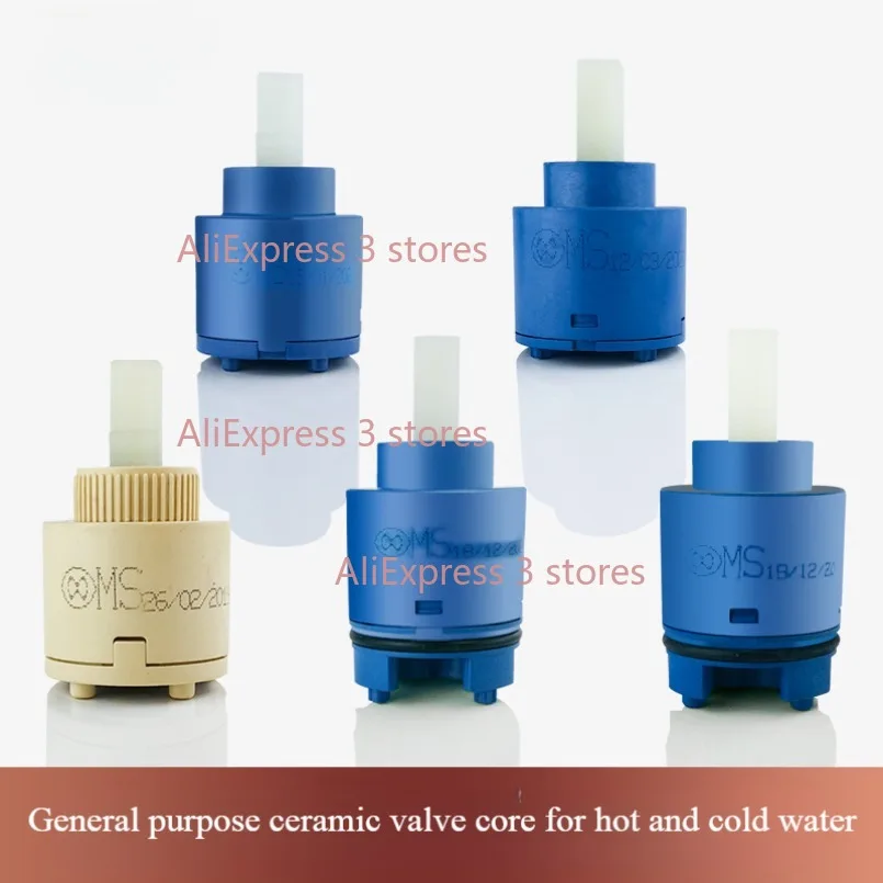 Iuniq 35mm Ceramic Faucet Cartridge Replacement - Universal Single Handle Basin & Shower Water Tap Valve