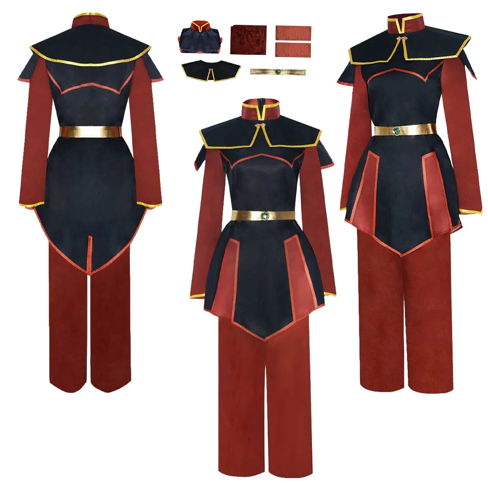 Männer Frauen Azula Cosplay Kostüm Cartoon Avatar Fantasie letzte Cosplay Air bender Rollenspiel Top