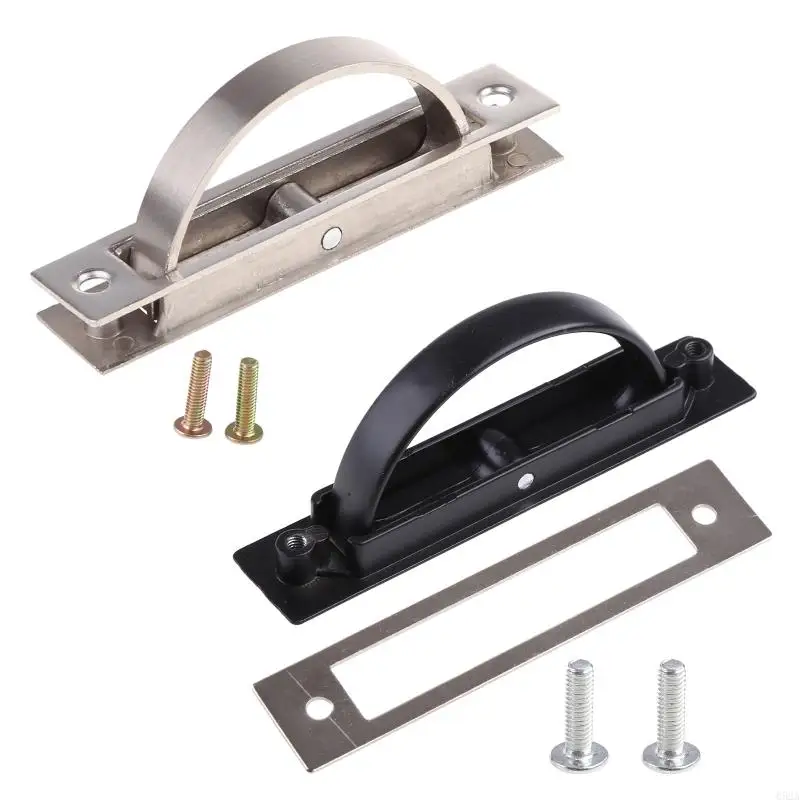 652A Cabinet Cupboard Pulls Furniture Door Wardrobe Handle 180 Degree Rotatable Embedded Drawer Pulls Not Easy to Fade