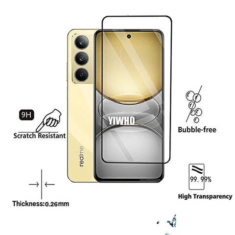 4-1 шт. закаленное стекло для Realme C75 4G C67 C65 C63 C61 C55 C53 C51 C35 C33 C31 C30s Защитные пленки для экрана передняя защитная пленка HD