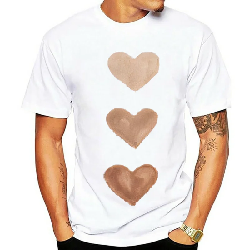 

Fashion Funny Love Heart T Shirts Casual Round Neck Women's Clothing Summer Short Sleeve Graphic Female Tops Tees