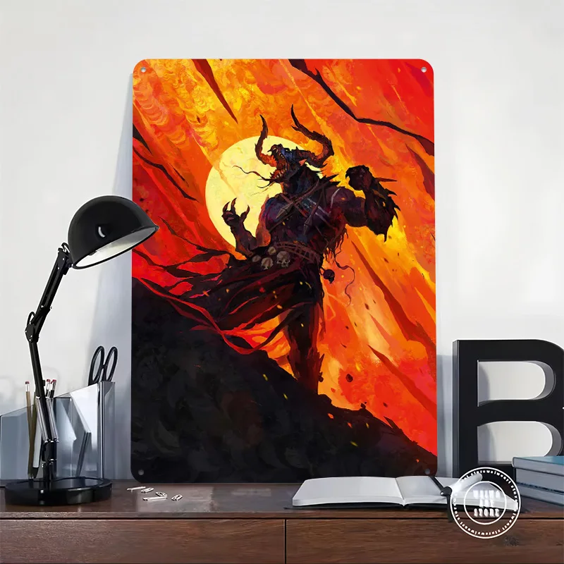 모라우그 퓨리 오브 아쿠움 메탈 포스터 메탈 사인 벽 장식 인테리어 맞춤형 틴 사인 홈 데코 바 액세서리 오피스 데코