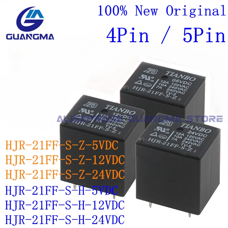 10PCS Power Relay HJR-21FF-S-Z 5VDC HJR-3FF-S-Z 12VDC HJR-3FF-S-Z 24VDC 4Pin/5Pin 12A 240VAC HJR-21FF-S-H 5VDC 12VDC 24VDC