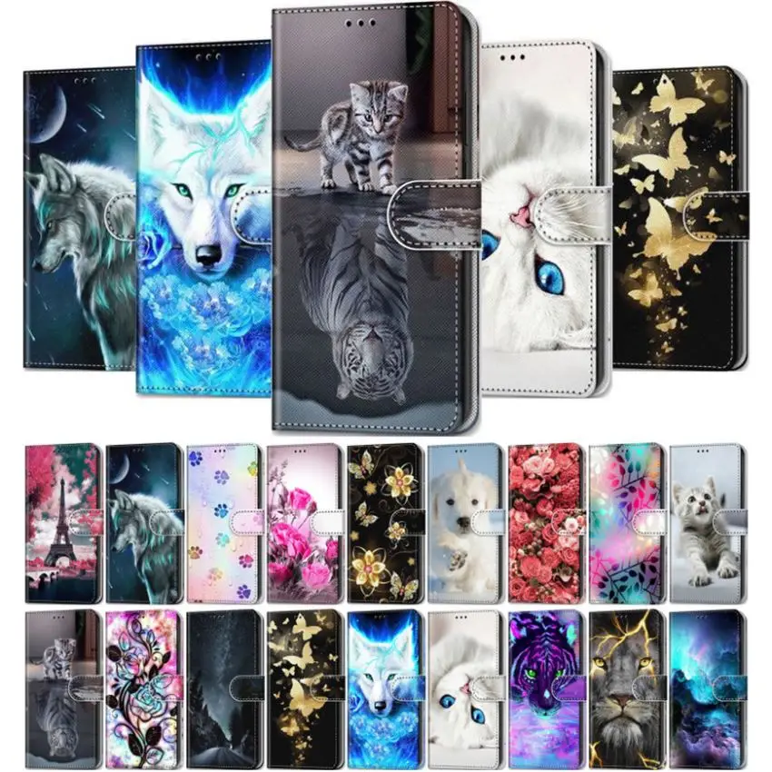 

Painted Flip Case For Coque Samsung Galaxy A52S A53 A72 A10 A12 A13 A20E A22 A23 A32 A33 A52 5G Girl Kids Wallet Cover Skin P08F