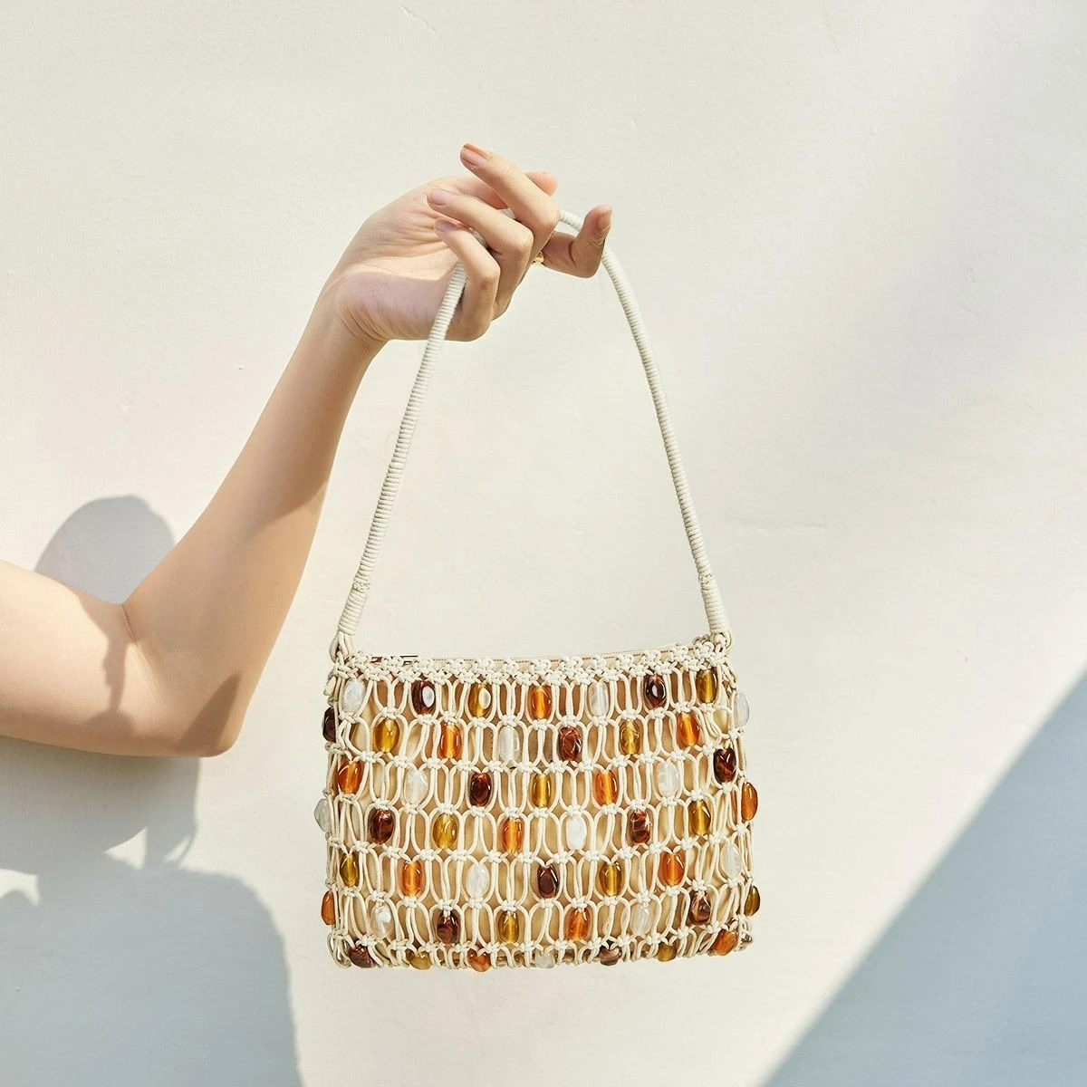 New Woven Bag Light Luxury High-end Women's Small Square Bag Commuting Underarm Bag Exquisite Simple Leisure Trend Personality