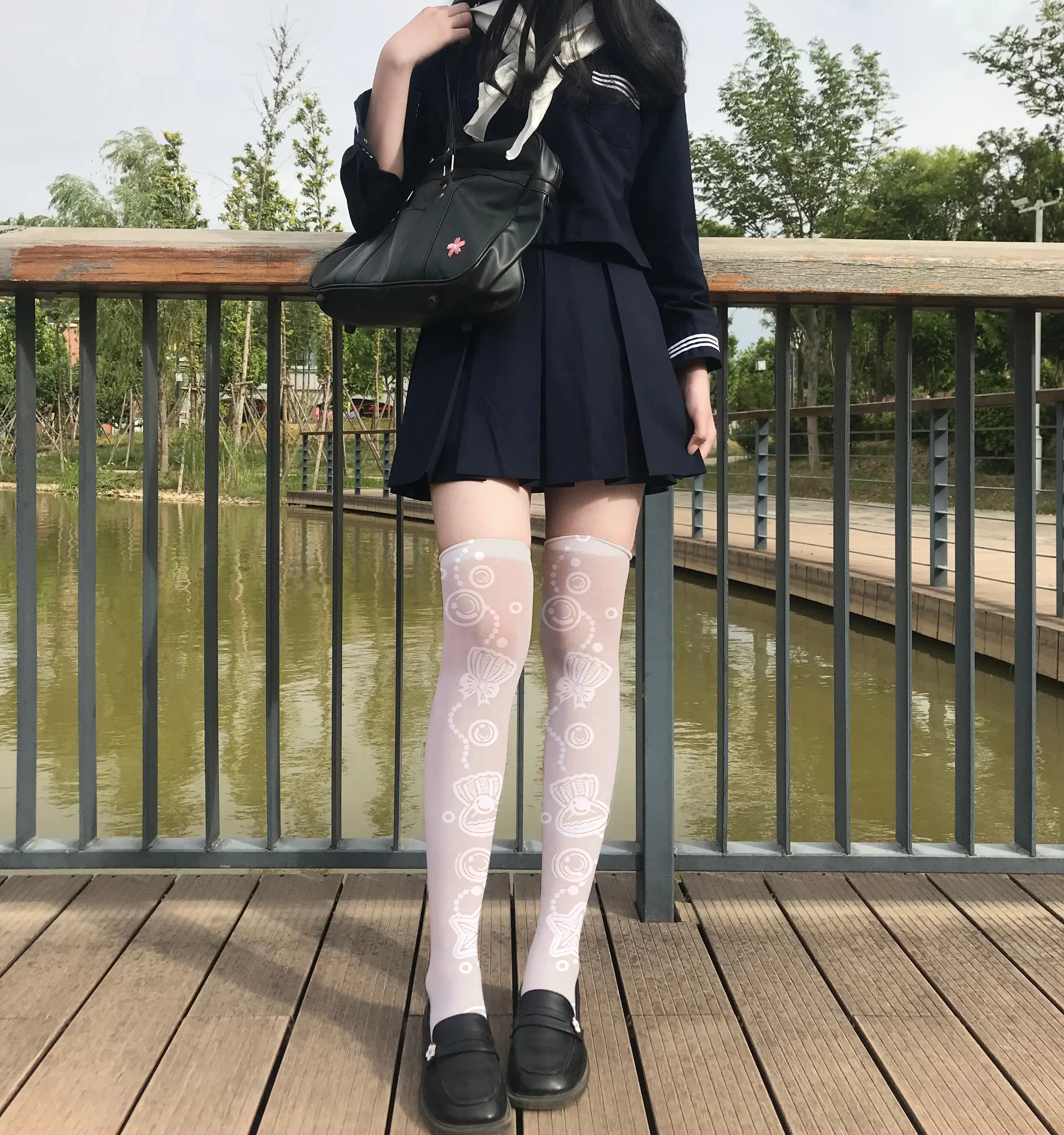 Cute sweet Lolita thigh stockings fashion cartoon knee female stockings candy bunny pink girl long tube sexy stockings