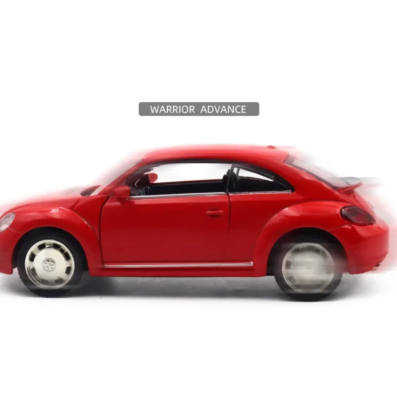 Makeda 1:36 Scale Volkswagen New Beetle Black Alloy Model Car Toy Diecast Metal Miniature Vehicle Toy Collectible for Kid Gift