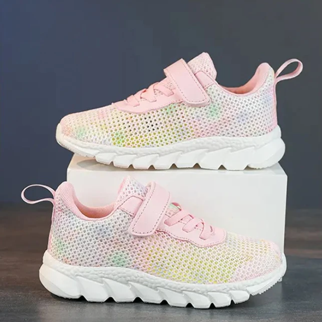 

Spring 2026 new children's perforated sports shoes with breathable mesh kids sneakers
