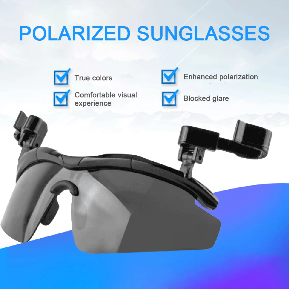 Adjustables Sunglasses With Hat Clip Polarised Clip-On Sunglasses For Hat Brim UV-Proof Anti-Glare Glasses For Outdoor Fishing