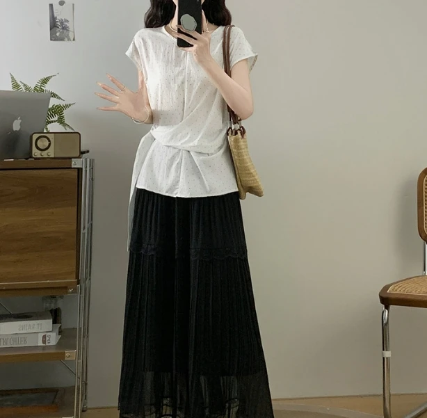 

Elegant Vintage sweet loose short sleeve Chic O-Neck fairycore A-line Dresses Evening Long dress High Street Plus Size Clothing