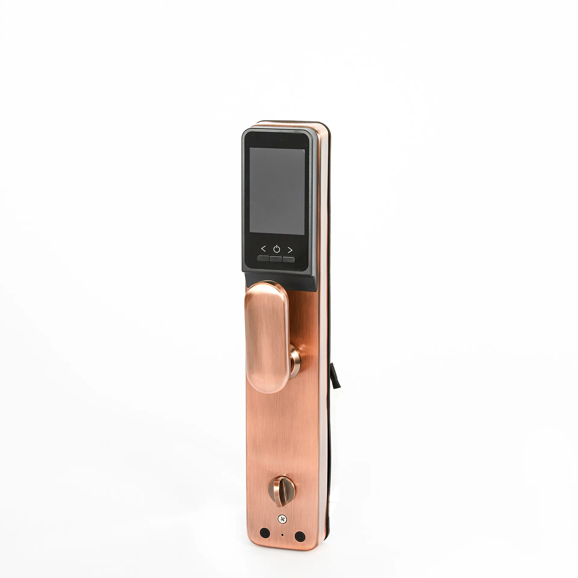 3D Face Recognition Security Door Automatic Cat's Eye Smart Fingerprint Lock Aluminum Alloy Wood Compatible WiFi Cloud