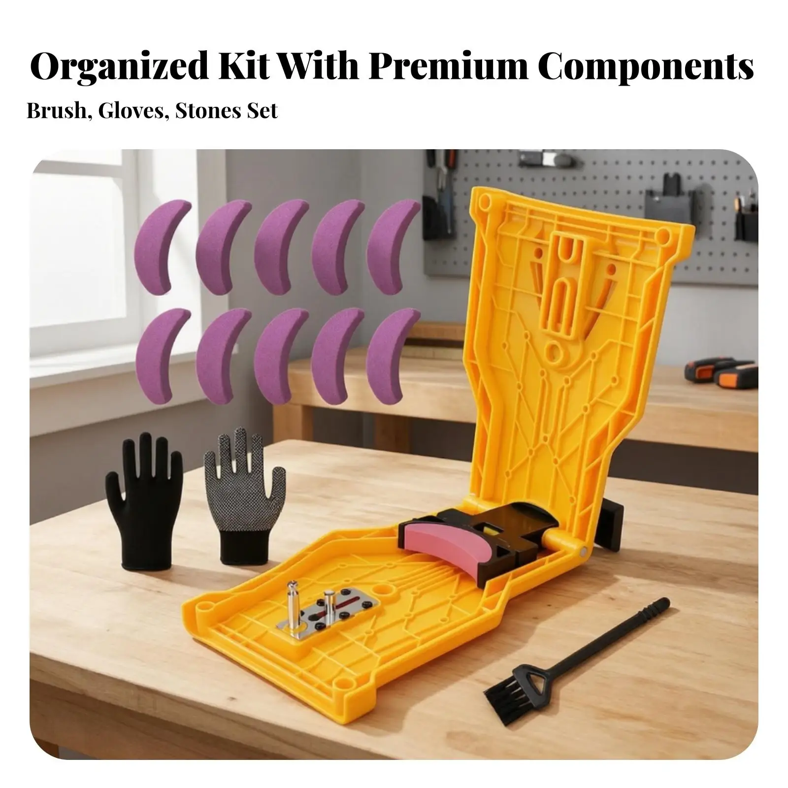 Chainsaw Blade Honing Tool Portable Chainsaw Sharpening Tool Foldable for Yard