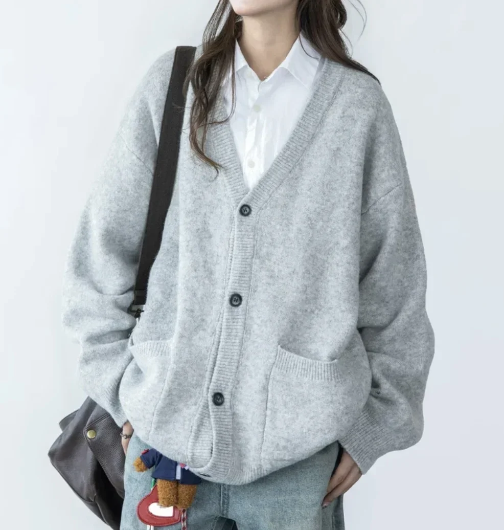 Cotton loose casual jacket, big pockets couple style