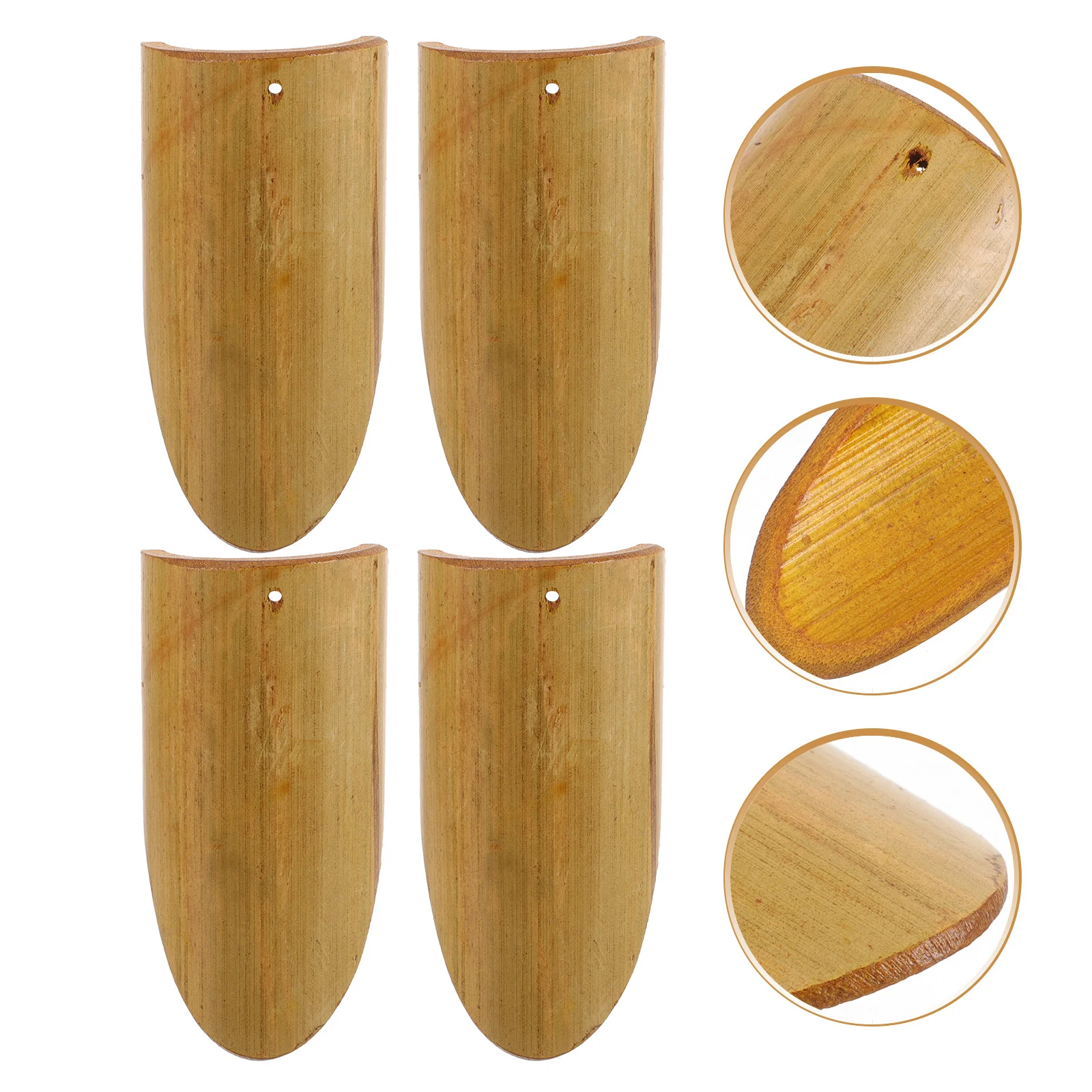 

4Pcs Bamboo Pieces Pendant Wind Chime Making Supplies DIY Windchime Accessories for Outdoor Home Decoration Bamboo Crafts