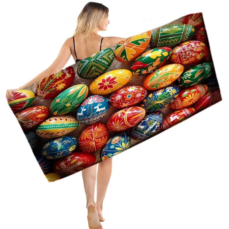 Polish Easter Ukrainian Festival Hand-painted Wooden Eggs