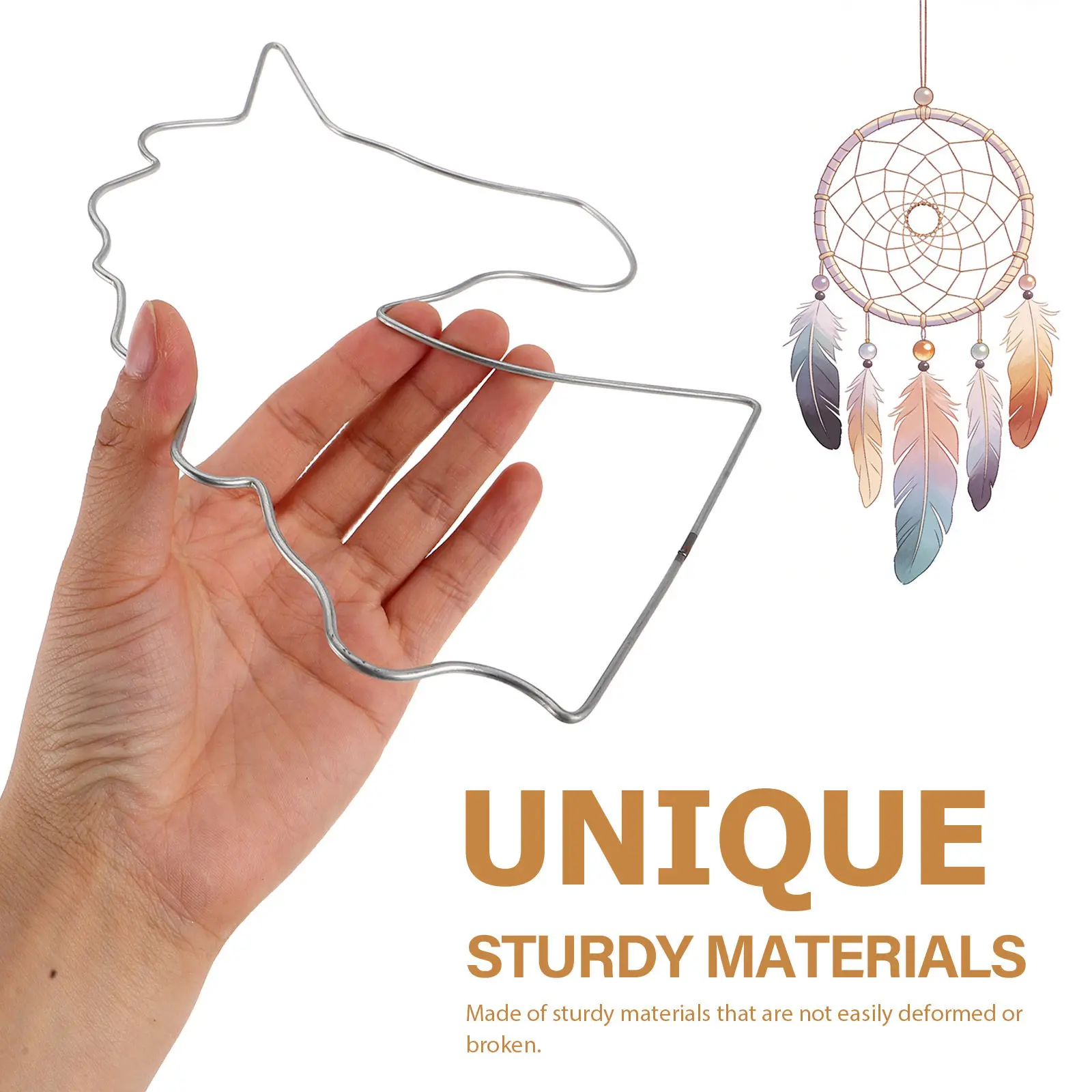 10Pcs Unicorn Metal Rings Craft Hoops 7x6.9 Inch Unfinished Dreamcatcher Frames Macrame Wreath DIY Decorations Mini Unicorn