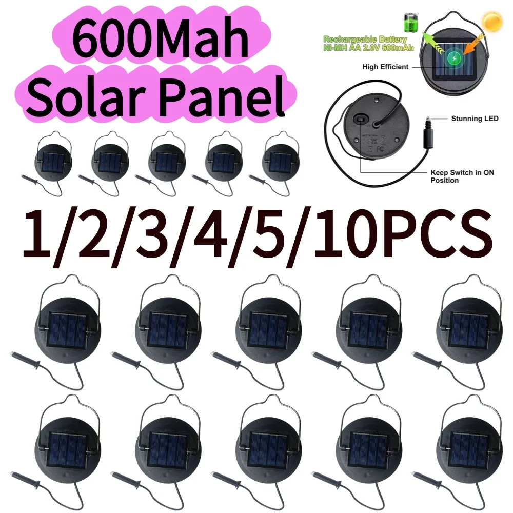 1-10PCS 600Mah Solar Panel Replacement Tops Waterproof Outdoor Lighting DIY for Garden Yard Patio Decoration Lanterns Lights