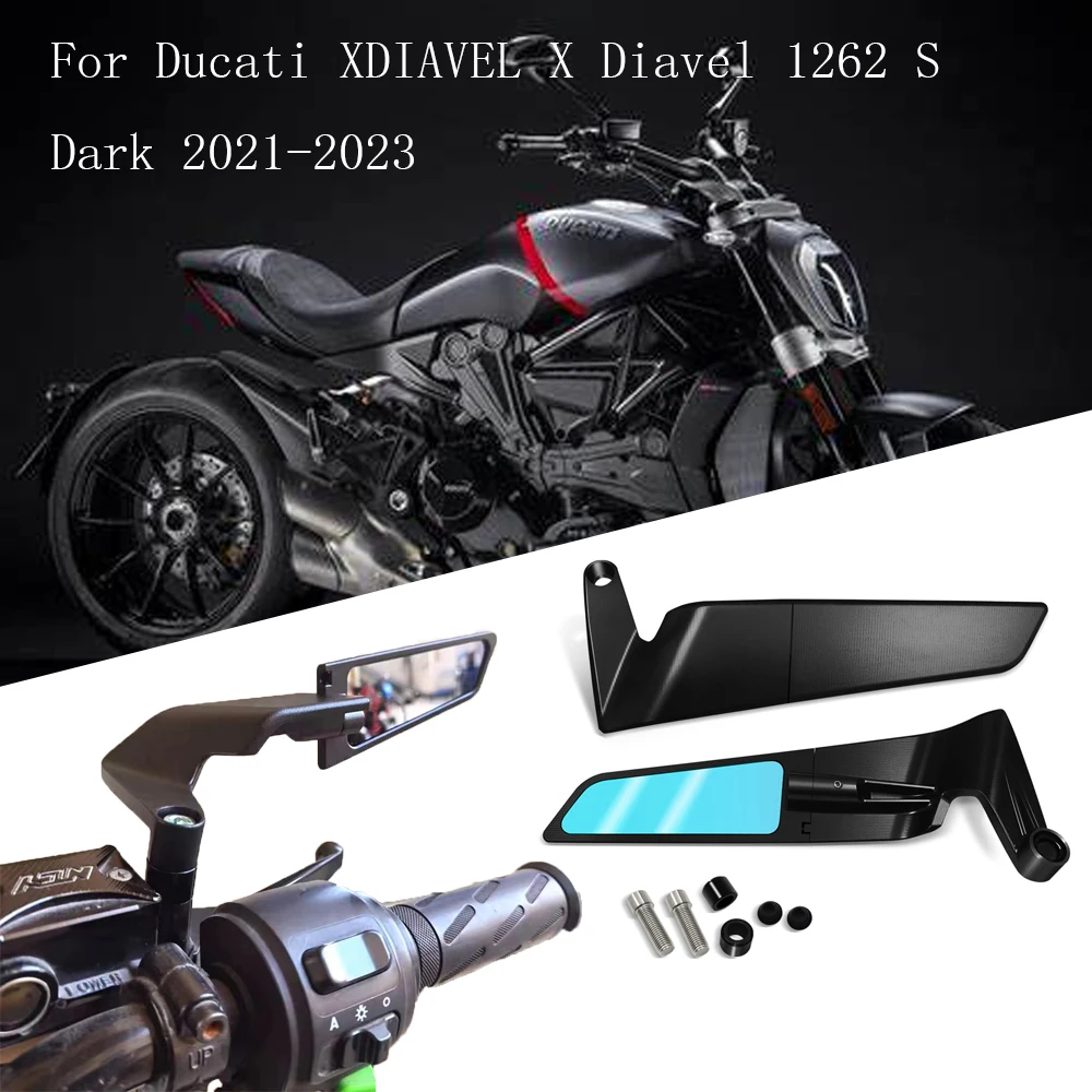 

For Ducati XDIAVEL X Diavel 1262 S Dark 2021-2023 motorcycle accessories rearview mirror wind wing side rear view reversing