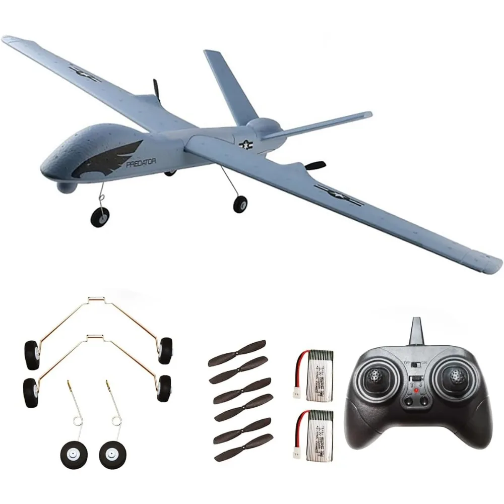 2.4GHz 2-Channel Beginner RC Plane with 3-Axis Gyro and Two Batteries