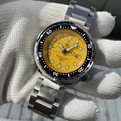 STEELDIVE SD1975 relojes automáticos de lujo para hombre, reloj de buceo 30Bar, reloj luminoso resistente al agua, reloj de pulsera mecánico con espejo de zafiro