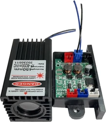 Módulo de diodo láser de haz de grasa, iluminación de escenario, espectáculo, DC12V, 450nm, 200mw