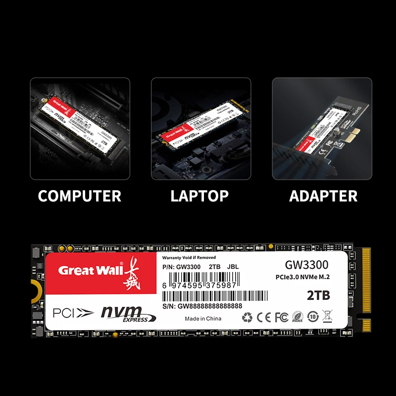 Great Wall-Unidade interna de estado sólido, disco rígido portátil, SSD M.2,128GB,120GB,256GB,240GB,512GB,Nvme,2280mm,PCIe, disc