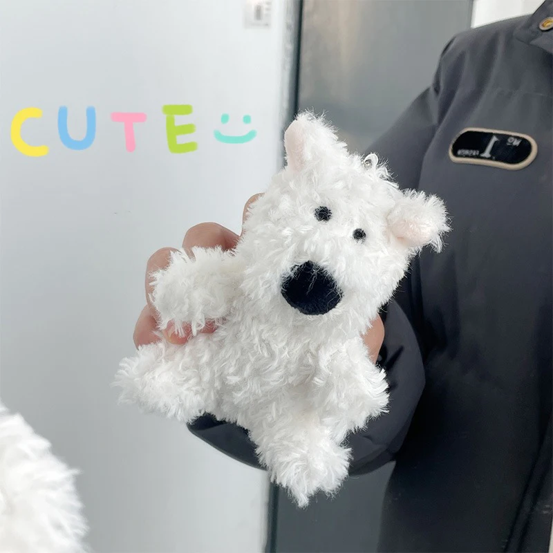 LLavero de peluche de perro para piezas, colgante de mochila de peluche bonito, dibujos animados Kawaii, Día de San Valentín, regalo para niña, 1 unidad