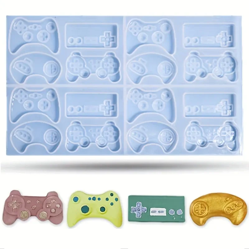 Controller Silicone Resin Molds, 16 Cavity Video Game Controller Molds for Resin,Chocolate, Candy, Cake Decoration, Cake Pops