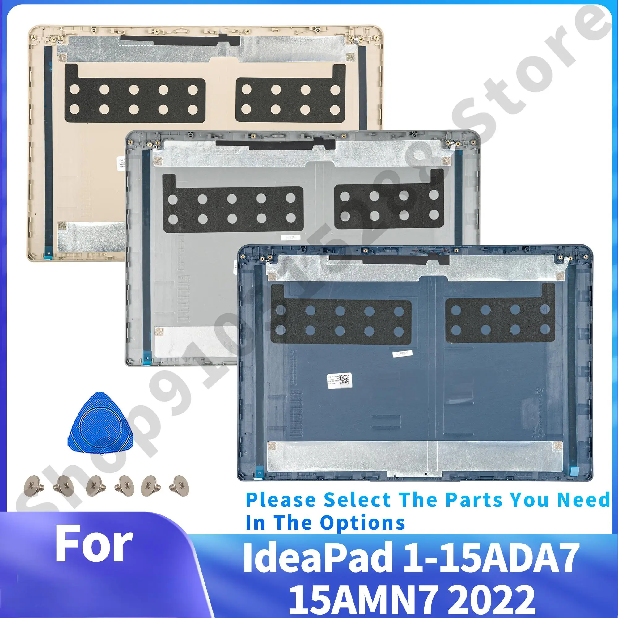 NEW Parts For IdeaPad 1-15ADA7 1-15AMN7 2022 1 15IAU7 1 15IJL7 LCD Screen Back Cover Replace Silver/Gold 5CB1F36621 5CB1F36622