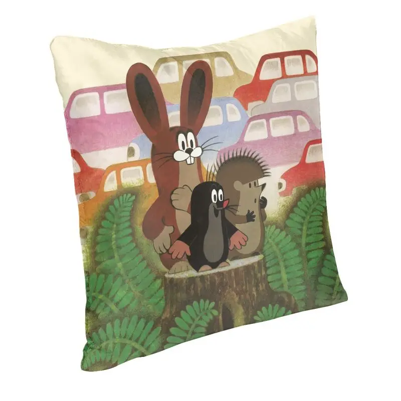 Czech Cartoon Comics Krtek Mole Square Throw Pillow Case Home Decor 3D Two Side Printing Slovakia Art Cushion Cover for Sofa