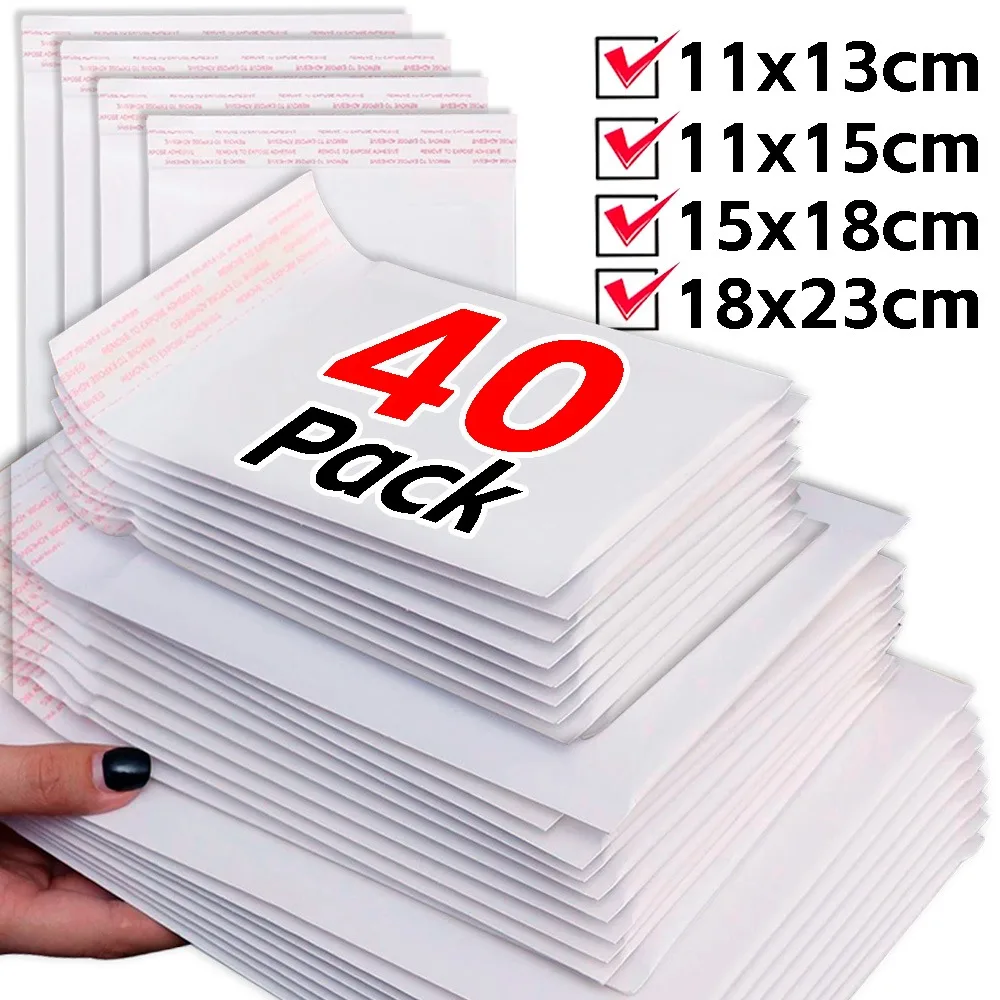 40-10 حزمة الذاتي ختم لاصق مبطن فقاعة البريدية فقاعة المغلفات أكياس للصدمات مكافحة قطرة المغلفات البريد أكياس مقاومة للماء