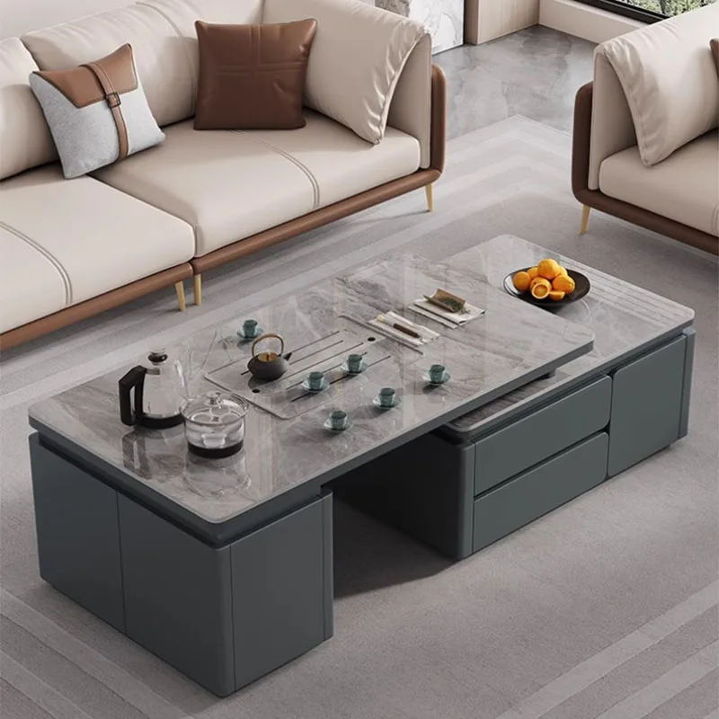 Adjustable Storage Coffee Table Modern Design Rock Nested Coffee Tables Living Room Minimalist Mesa De Centro Home Furniture