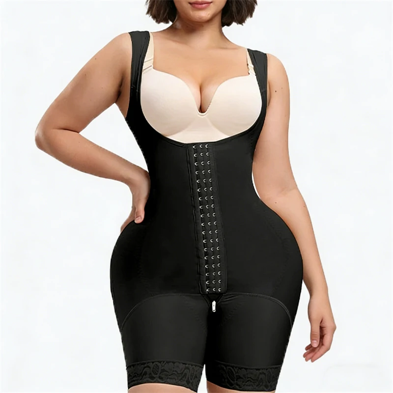 

Корректирующее боди для женщин с эффектом утяжки живота, цельное корректирующее белье Fajas Colombianas, послеродовое белье, корректор талии, утягивающее белье после липосакции