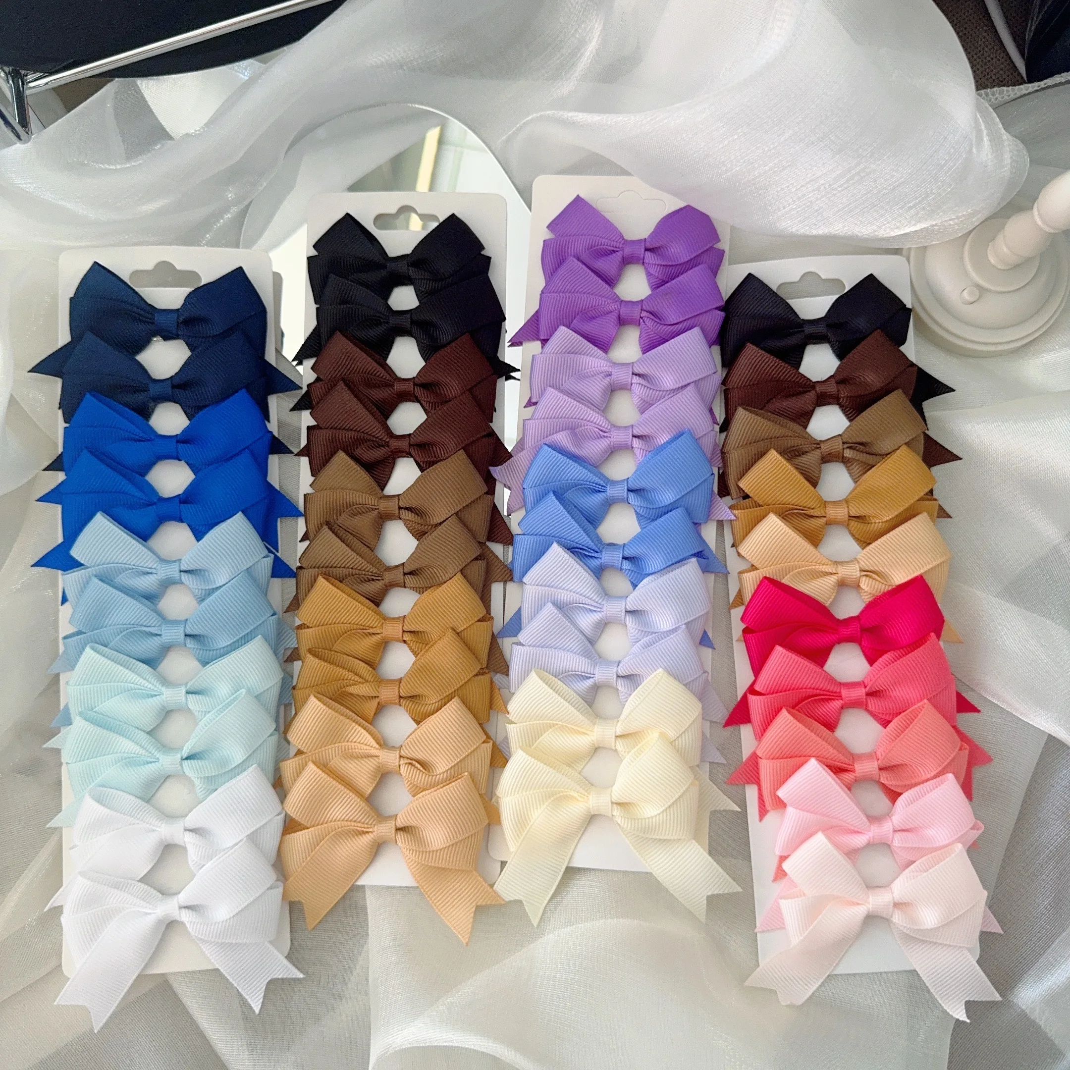 

10Pcs/set Girls Princess Colorful Hairpins Hair Bows Nylon Safe Hair Clips Barrettes Infants Toddlers Kids Baby Hair Accessories