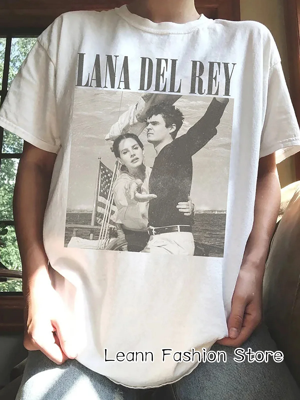 

Summer Men Lana Del Rey Print T-Shirt Cotton Tops Tees Male Short Sleeve Clothing Casual Camiseta Fashion Music Fans Streetwear