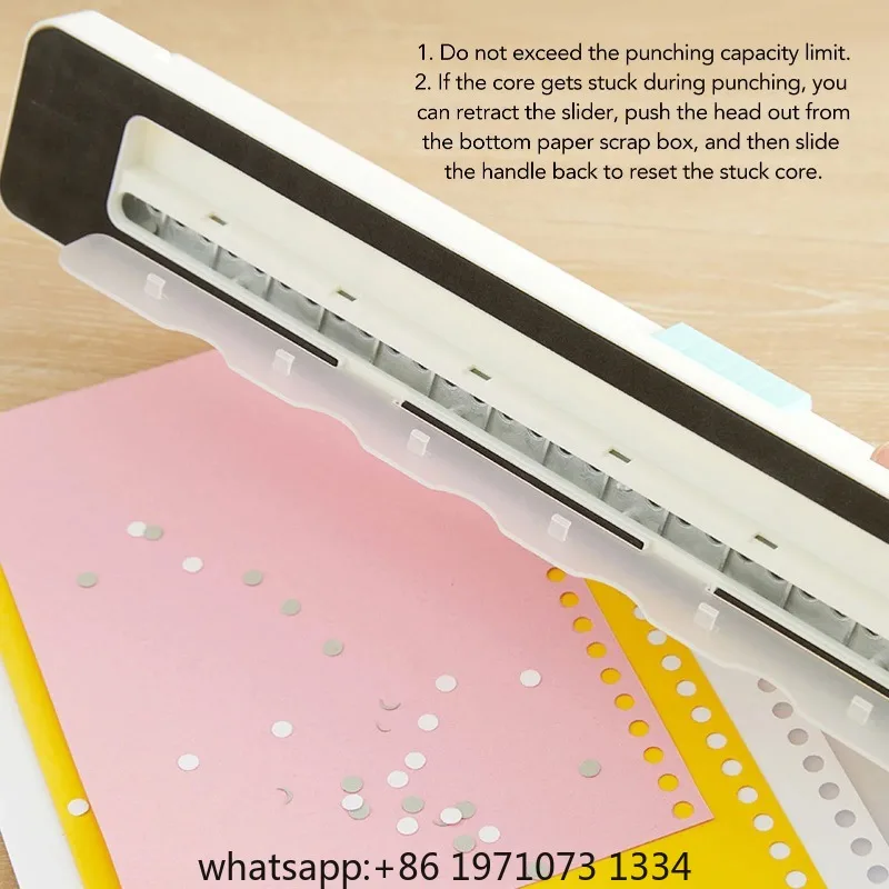 30 Holes Puncher Portable Hand Push Hole Punch for A4 B5 A5 B6 A6 B7 A7 Paper Binders Planners Notebooks