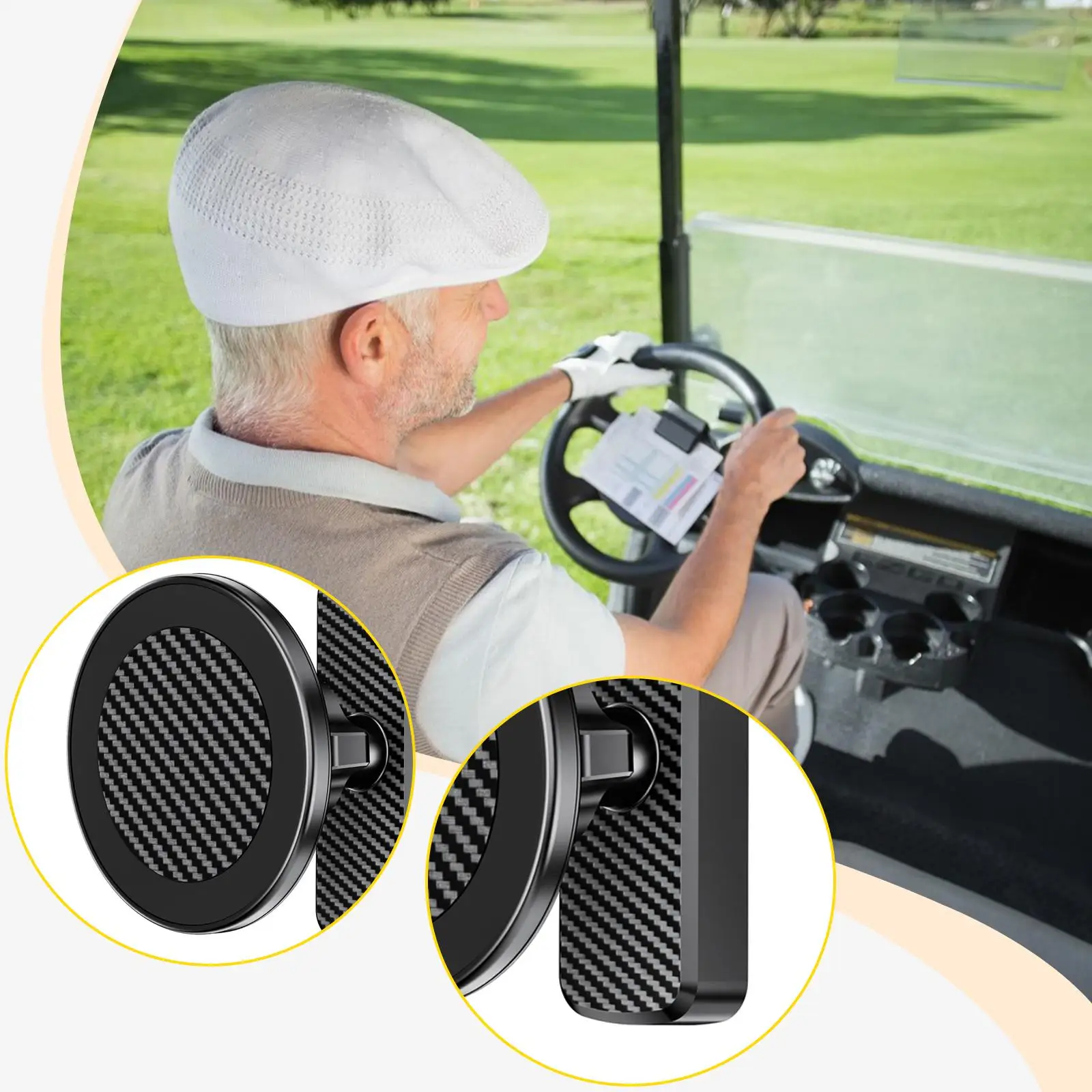 

Держатель для телефона с гольф-кара, прочный, легкий, универсальный, с шаровой головкой, портативный аксессуар для гольф-кара, вращение на 360 градусов, модель подставки для телефона